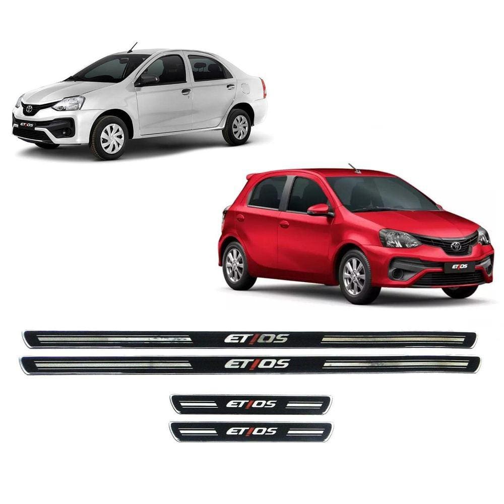 Adesivo Para Soleira Elegance Preto Resinado Para O Etios