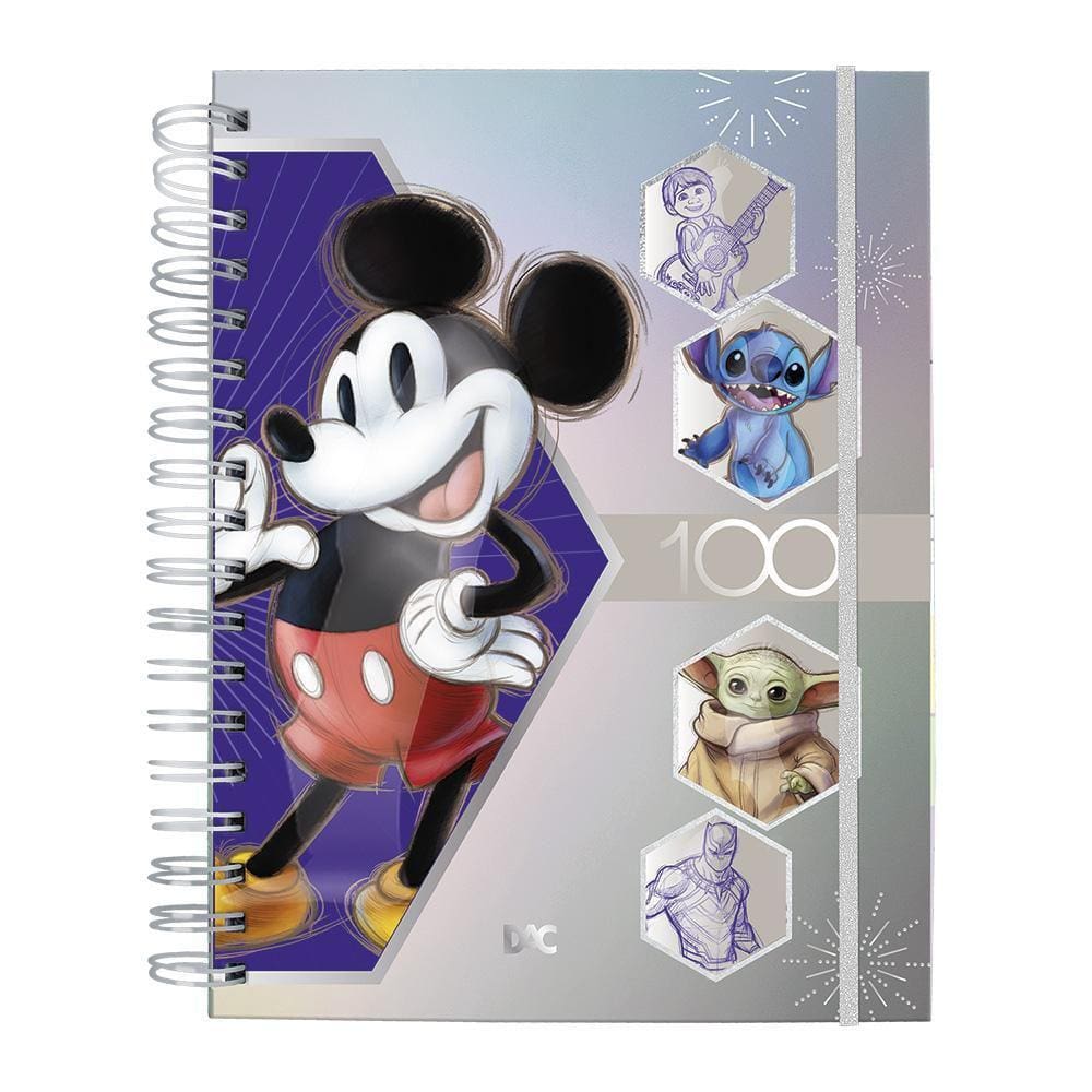 Caderno Smart Universitário Disney 100 80 Folhas Dac 4049