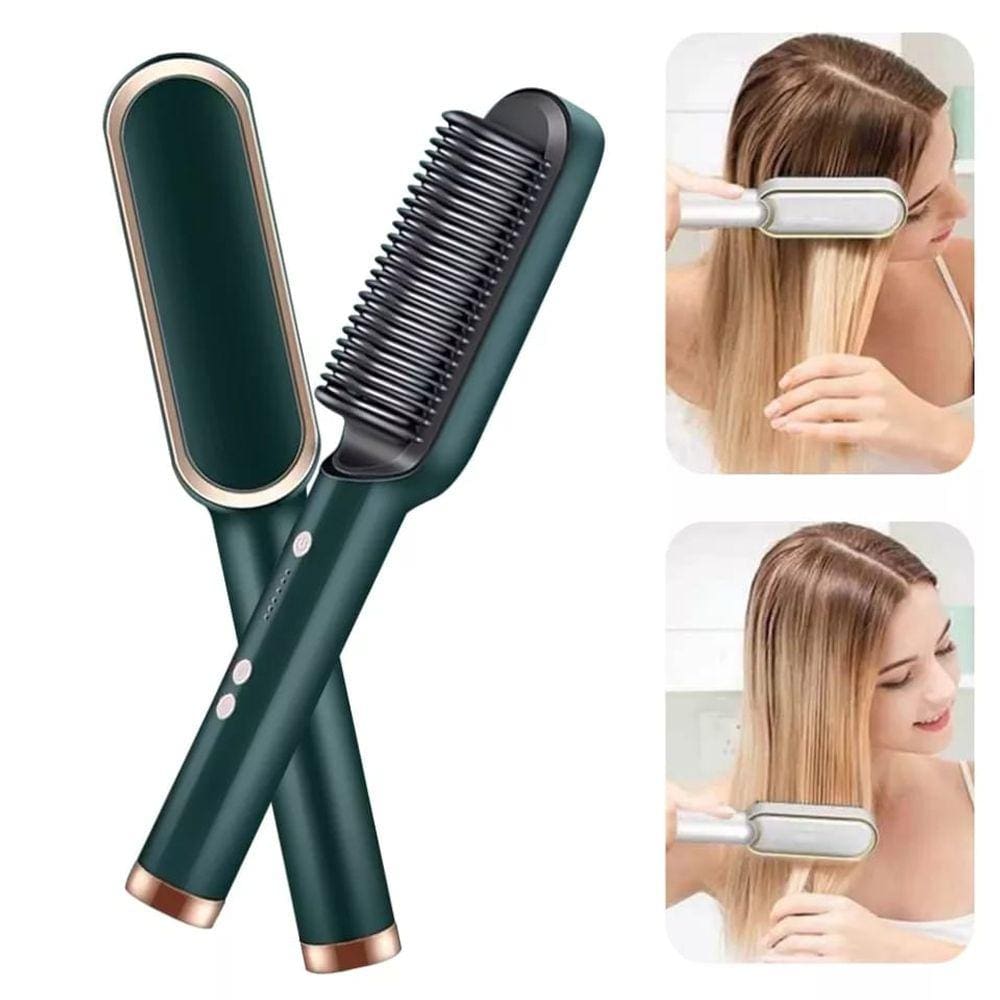 Escova secadora e modeladora de cabelo elétrica 3 em 1 bivolt