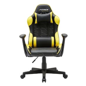 Cadeira Gamer Giratória Infantil Stock Car Blume Office Poliuretano (Pu) Preto E Amarelo