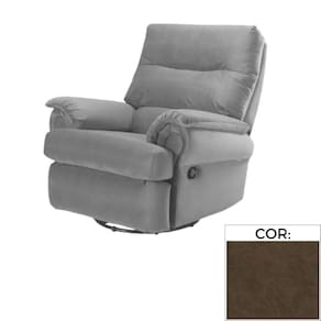 Poltrona Reclinável Mh-1217 Herval Estofada Sem Massageador Marrom Fosco K