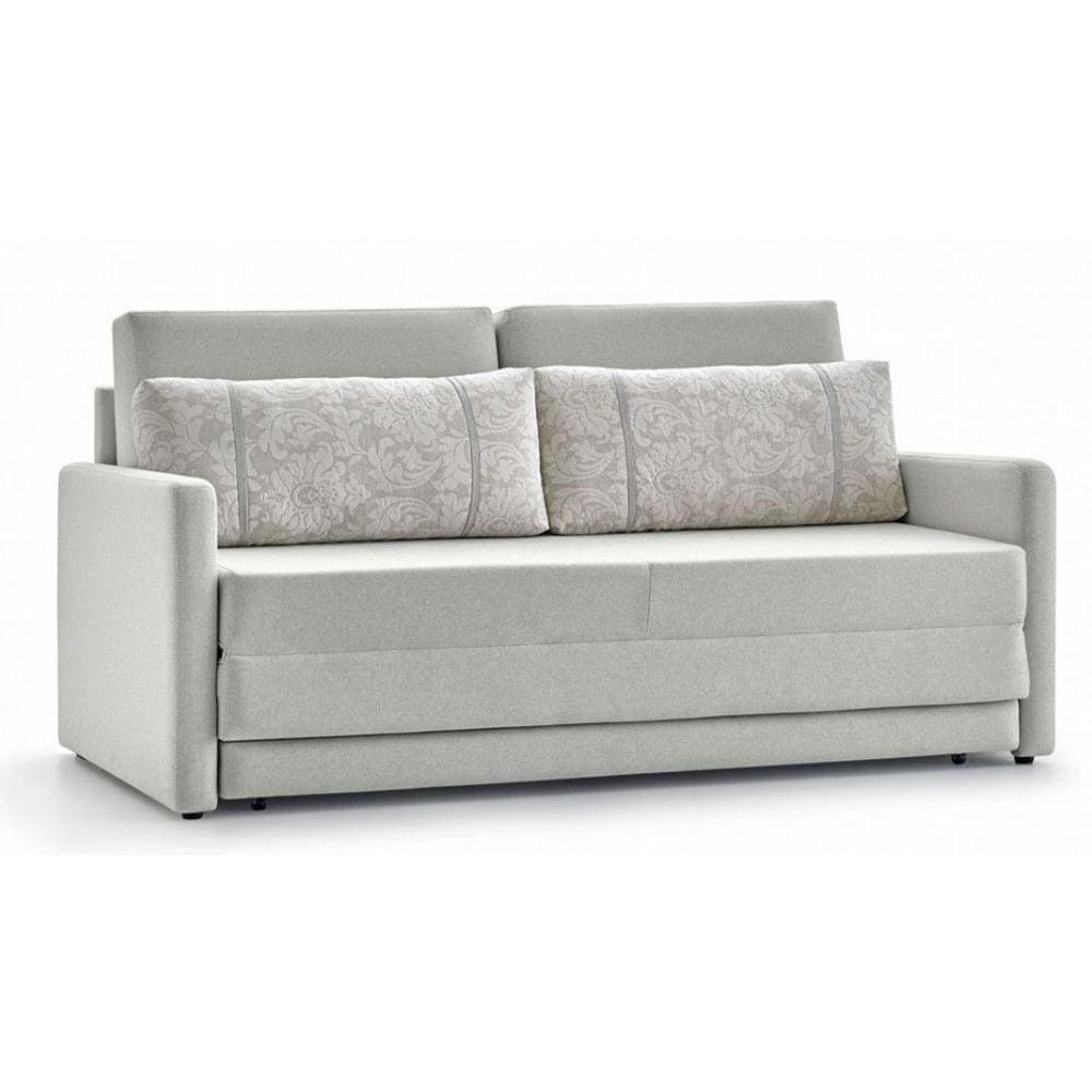 Sofá-cama 2 Lugares Mh-1606 Herval 146 Cm Colchão Casal Linho Cinza C