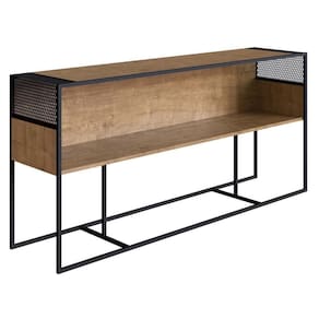 Aparador Industrial York Artesano 160 Cm (Largura) Em Mdp Vermont Com Nicho Aço Preto