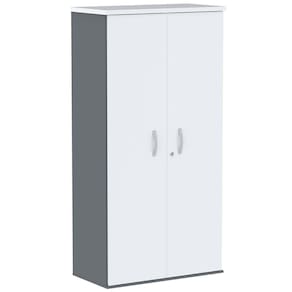 Armário Alto Pe25 Pandin 79,20 Cm (Largura) Em Mdp Grafito E Branco Com Duas Portas