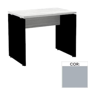 Mesa De Escritório Pé Painel Pe25 Em Mdp 170 X 70 Cm Cinza Com Base Cinza