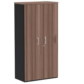 Armário Alto Pe25 Pandin 79,20 Cm (Largura) Em Mdp Walnut E Preto Com Duas Portas