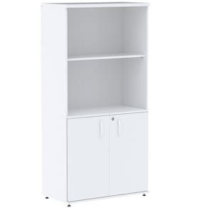 Armário Misto Pe25 Pandin 79,20 Cm Em Mdp Liso Branco Com Duas Portas E Prateleira Superior