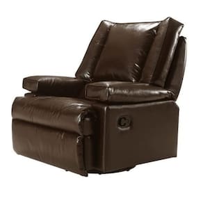 Poltrona Reclinável Mh-3678 Herval Estofada Com Massageador Marrom C