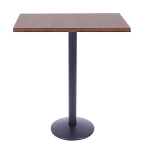 Mesa Bistrô Zeta 111,50 Cm (Altura) Com Tampo Em Mdp Quadrado 60 Cm Imbuia
