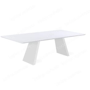 Mesa De Jantar Nirvana Livia 180 Cm Retangular Borda Arredondada Madeira Branco