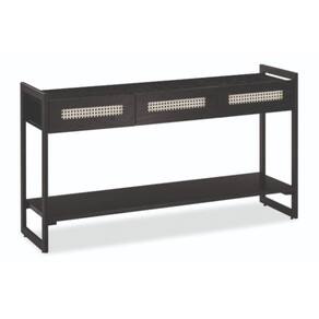 Aparador 142 Cm Mh-5367 Herval Carvalho Preto Base Metalica Preta