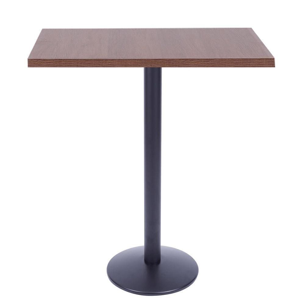 Mesa Bistrô Zeta 111,50 Cm (Altura) Com Tampo Em Mdp Quadrado 80 Cm Imbuia