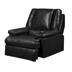Poltrona Reclinável Mh-3678 Herval Estofada Com Massageador Preto K