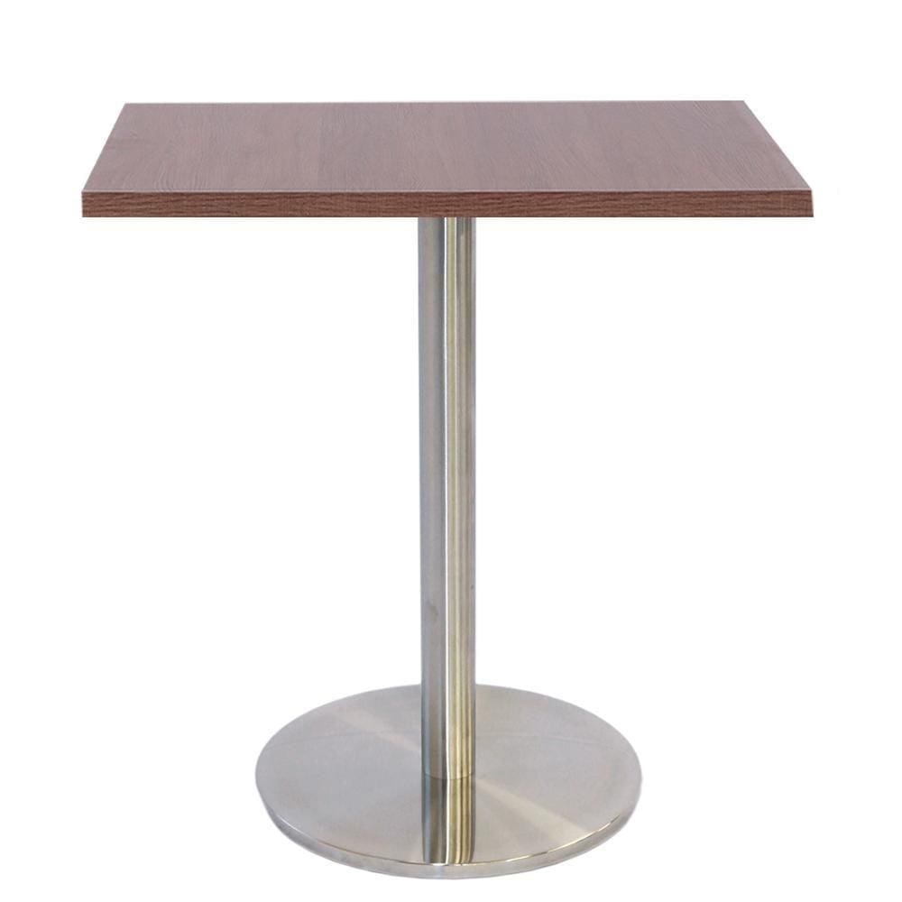 Mesa Bistrô Beta 112,50 Cm (Altura) Com Tampo Em Mdp Quadrado 70 Cm Imbuia