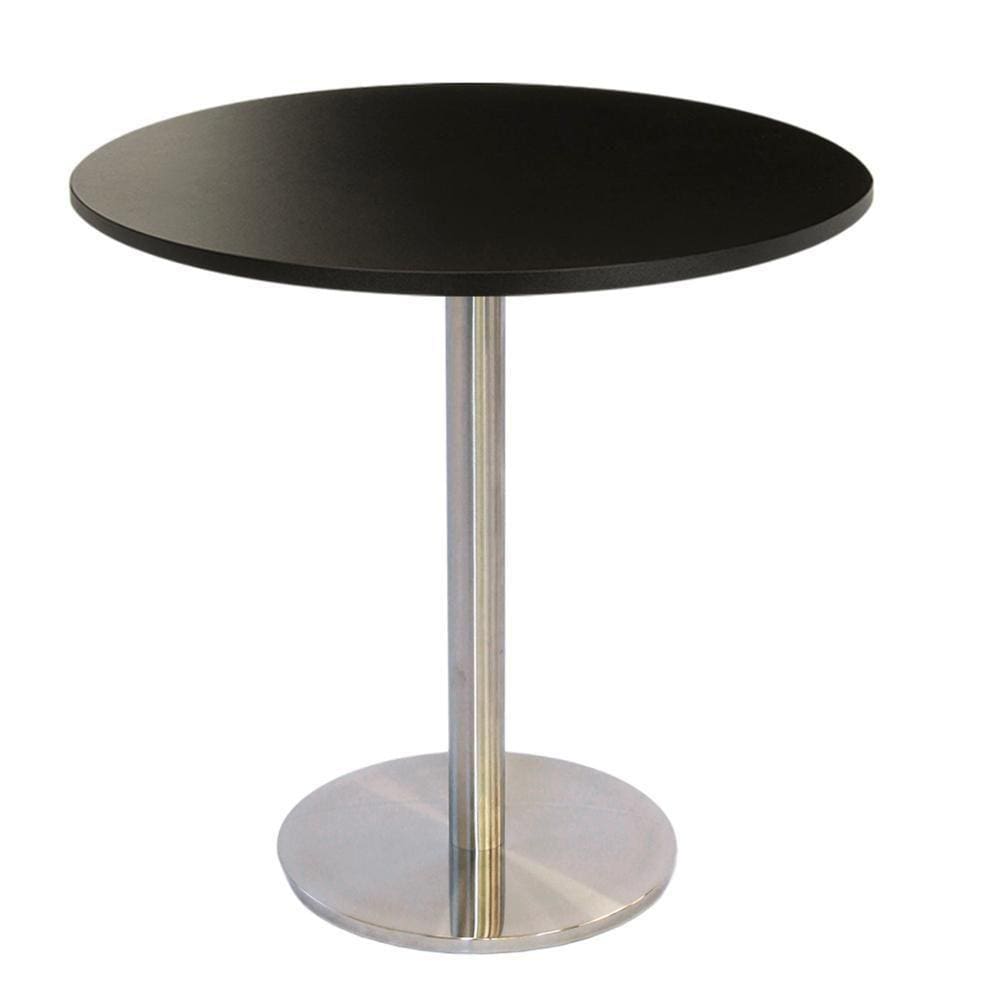 Mesa Bistrô Beta 112,50 Cm (Altura) Com Tampo Em Mdp Redonda 70 Cm Preto