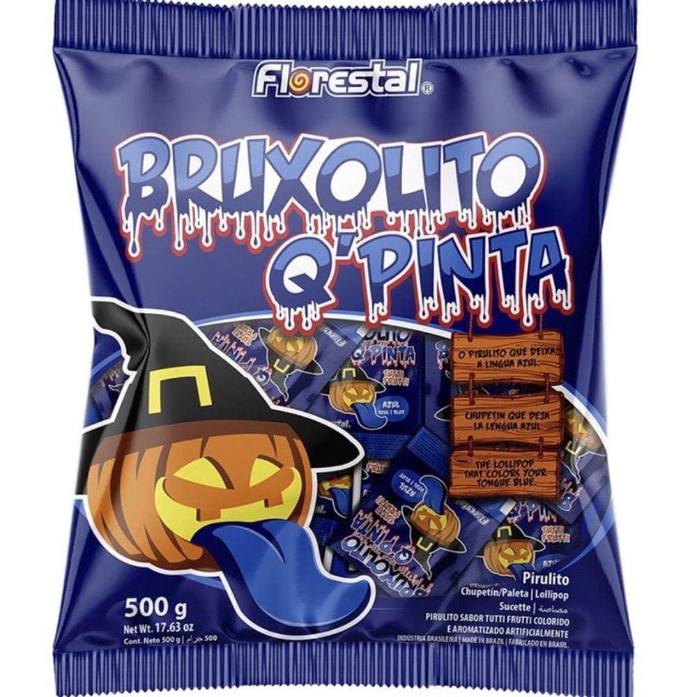Pirulito Pinta Língua Bruxolito Pacote C/50unid - 500g