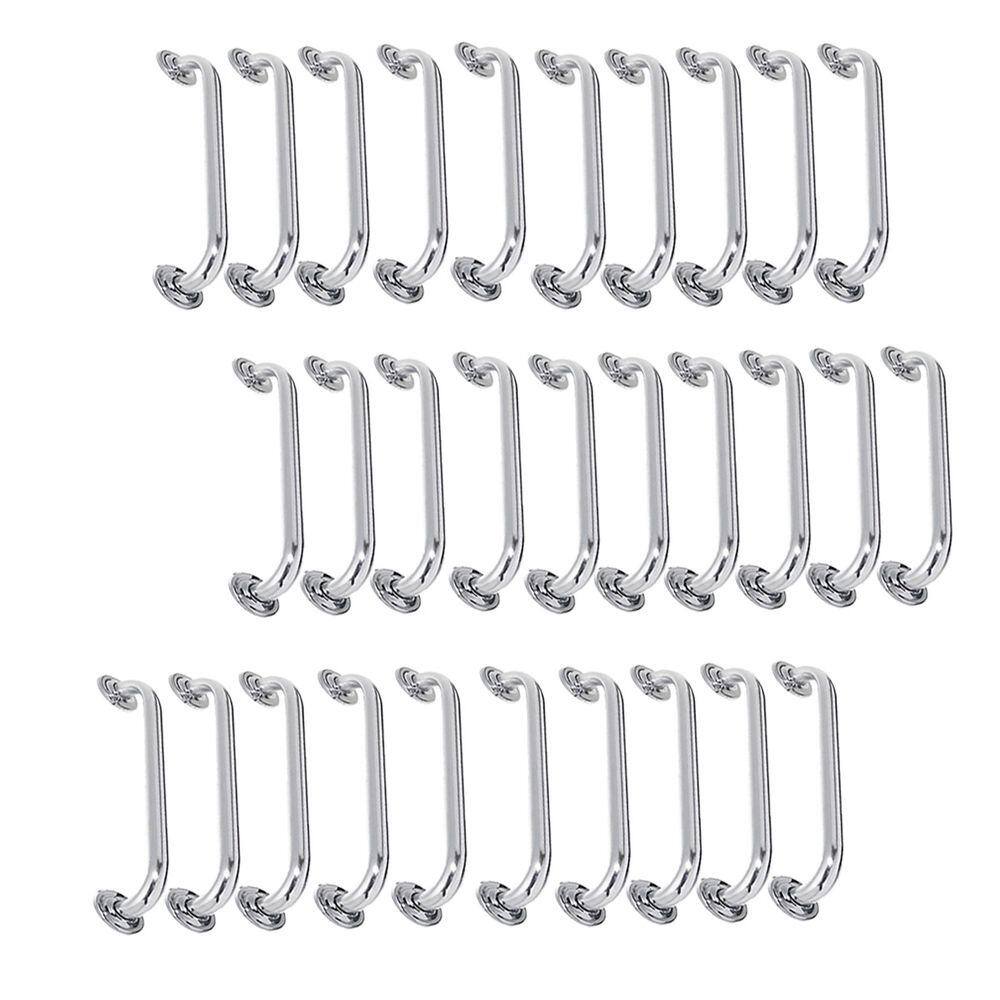 Alça de Apoio 50cm Barra Inox Kit 30 Unidades Banheiro Deficiente Idoso Cadeirante Suporte Corrimao Banheiro Acessibilidade Segurança