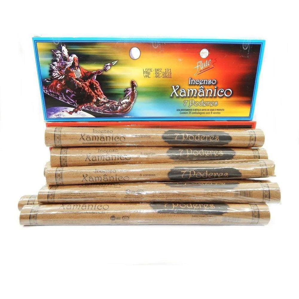 Incenso Flute Xamânico 07 Poderes 5 Rolinhos