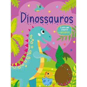 Dinossauros - Livro De Colorir Com Adesivos