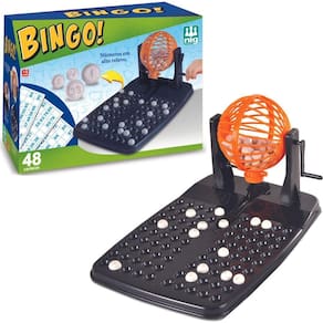 Jogo De Bingo Infantil Com 48 Cartelas 90 Bolinhas + Globo Para Sorteio