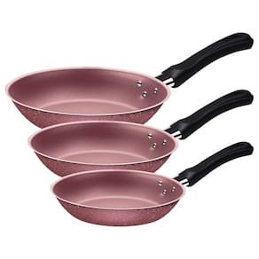 Conjunto de Frigideiras Caribe 3 Peças Rose Gold Alumínio Antiaderente Tramontina
