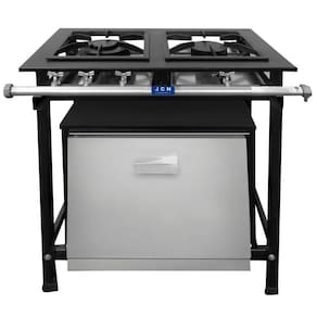 Fogão Industrial 2 Bocas 30x30 Baixa Pressão P7 com Forno JCN