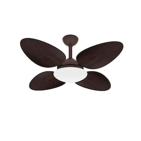 Ventilador De Teto Marrom Silencioso 4 Pás Trevo Ventax 110V