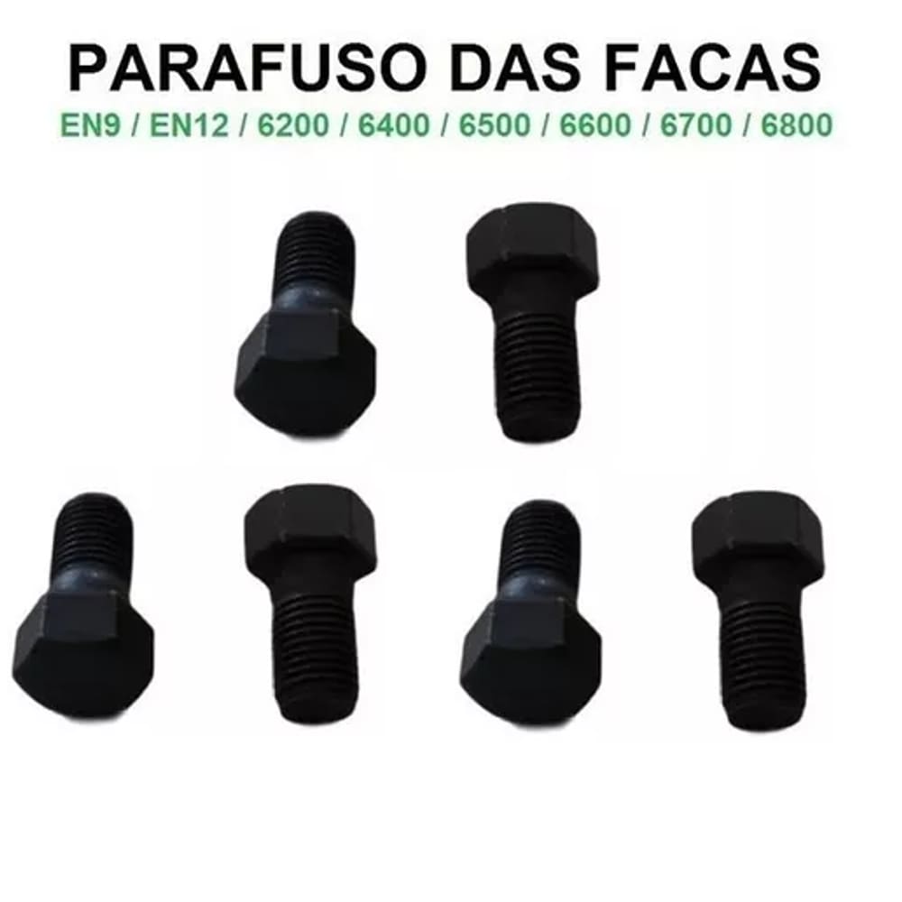 Kit 200 Parafuso Faca Forrageira Grau 5 7/16X20 - Ensiladeira En9/12