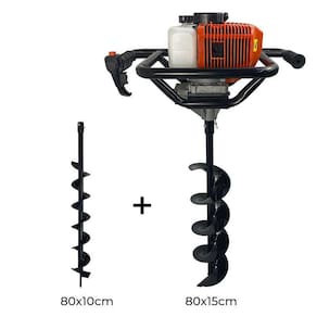 Perfurador De Solo A Gasolina 2,5Hp 52Cc Com Broca 10 + 15Cm