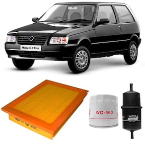 Kit Filtro Ar Óleo Combustível Fiat Uno Mille 2002 A 2014