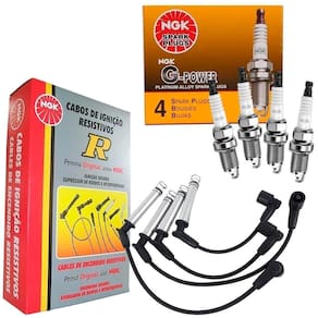 Kit Vela E Cabo Vela De Ignição Siena 1.8 2003 A 2010 Ngk
