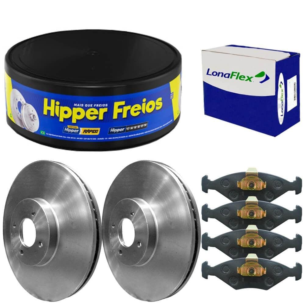 Kit Pastilha Disco Fiat Tempra 95 A 99 Dianteiro Ventilado