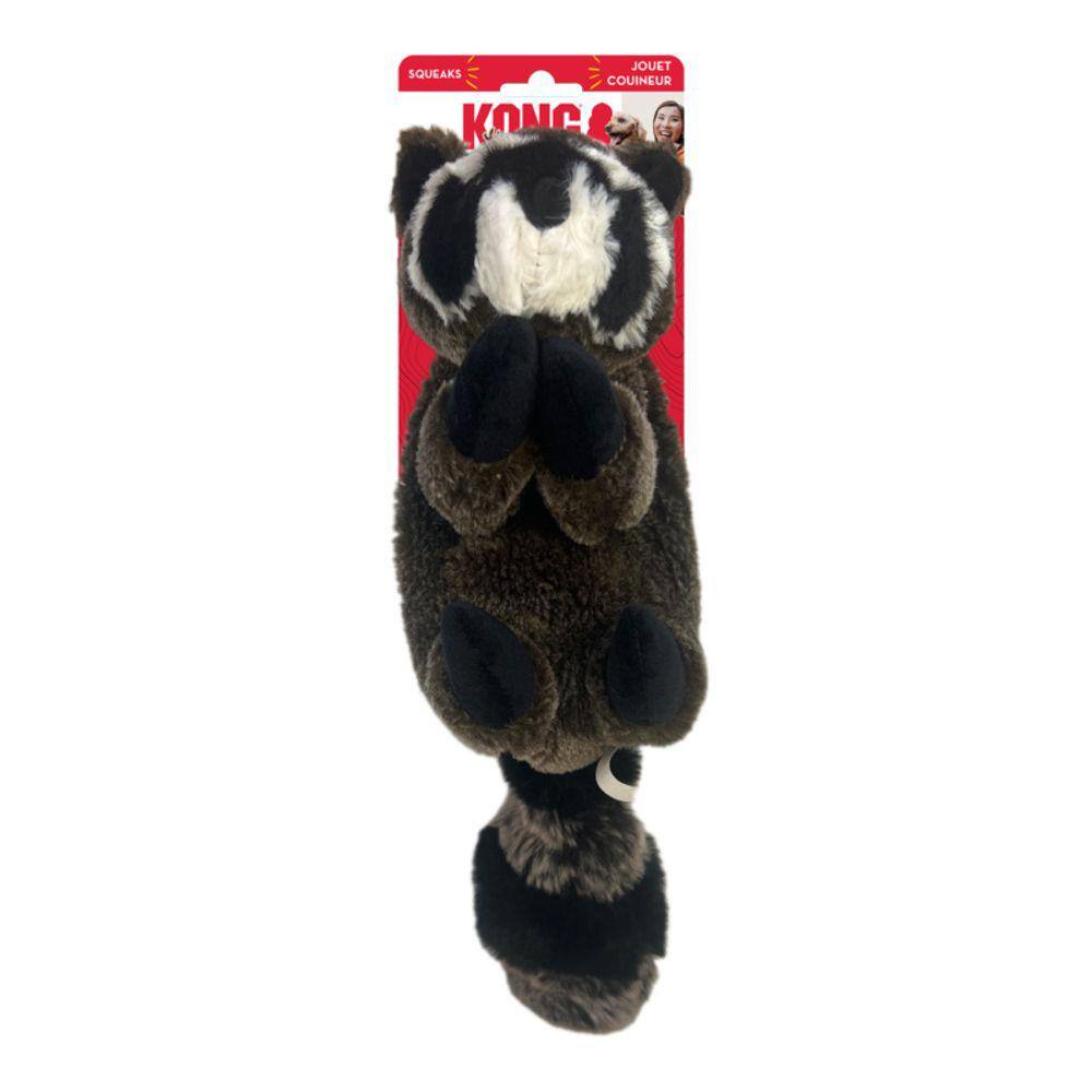 Brinquedo Pelúcia Kong Wild Low Stuff Guaxinim Para Cachorro Médio