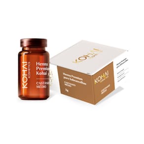 HENNA PREMIUM KOHAI PARA SOBRANCELHA CASTANHO MÉDIO 3g