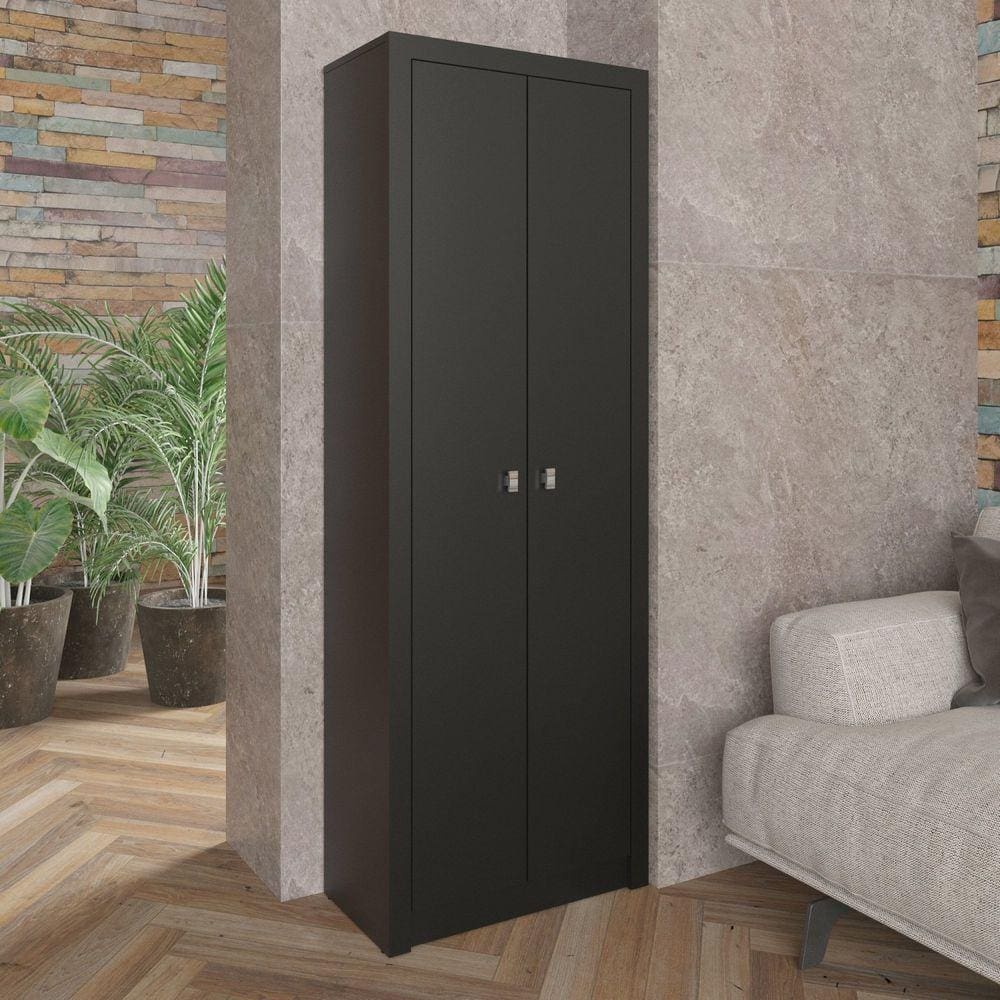 Armário para Escritório 2 Portas Preto