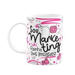 Caneca Flork Profissões - Sou Marketing rainha dos insights