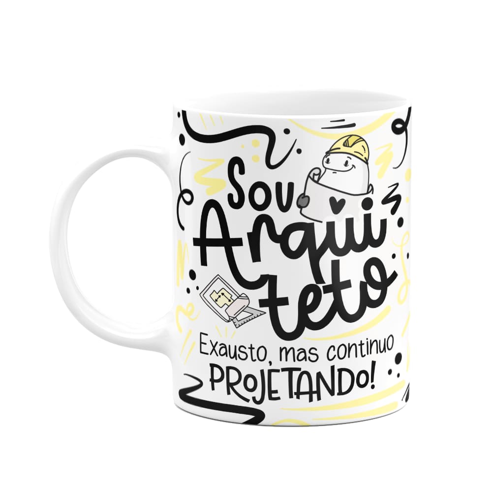 Caneca Flork Profissões - Sou Arquiteto - Branca