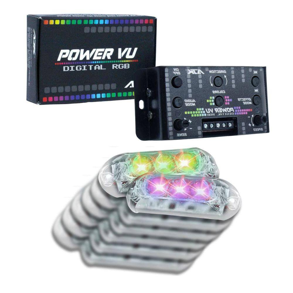 Central AJK Power VU RGB + 8 Faróis RGB AJK 6W
