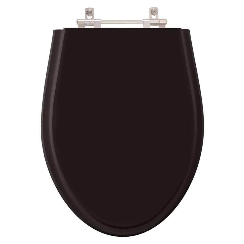 Assento Sanitario Poliester Absolute Preto para vaso Ideal Standard