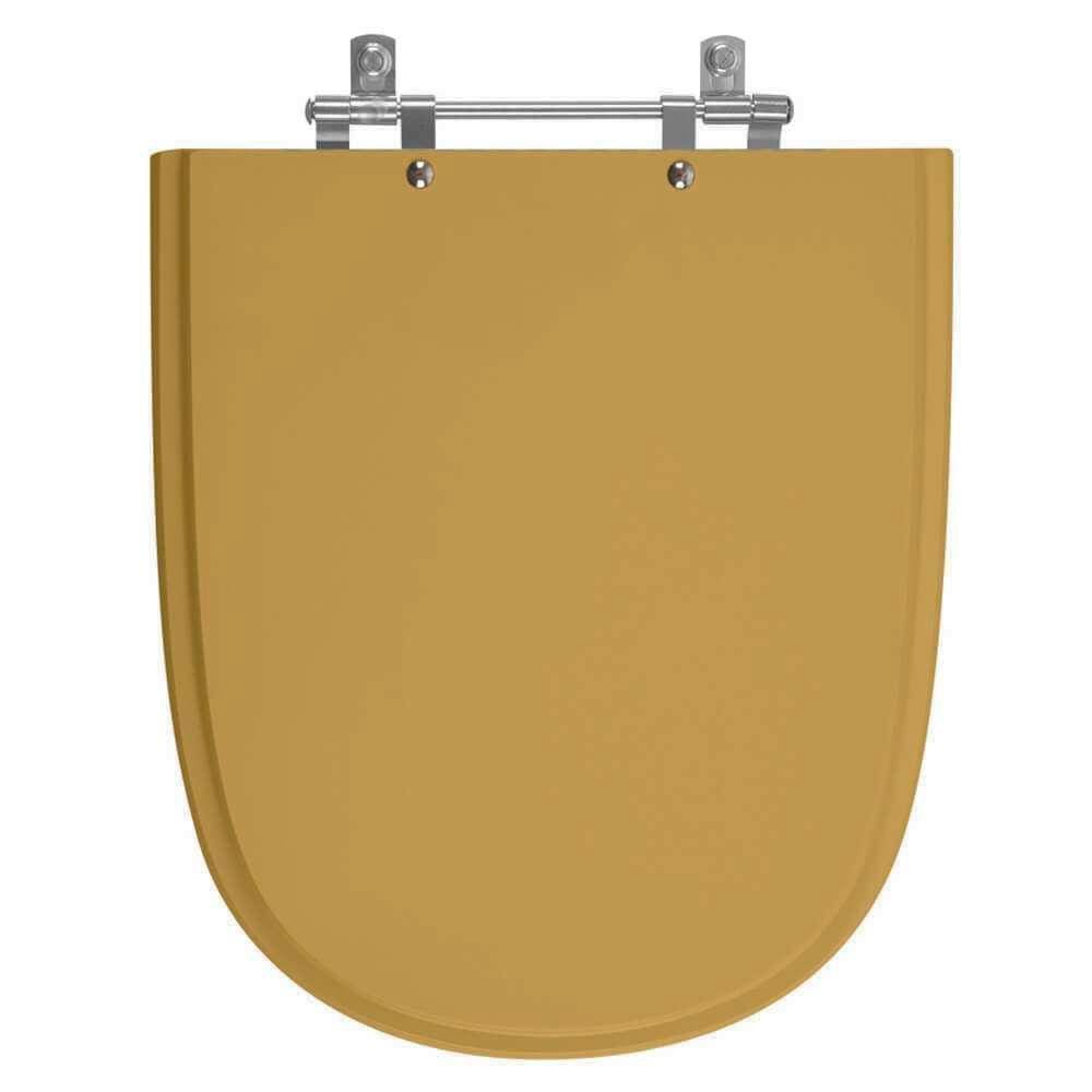 Assento Sanitário Poliester Ezedra Amendoa para vaso Ideal Standard