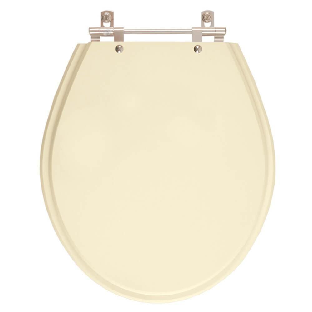 Assento Sanitário Poliester Ravena Amendoa para vaso Deca