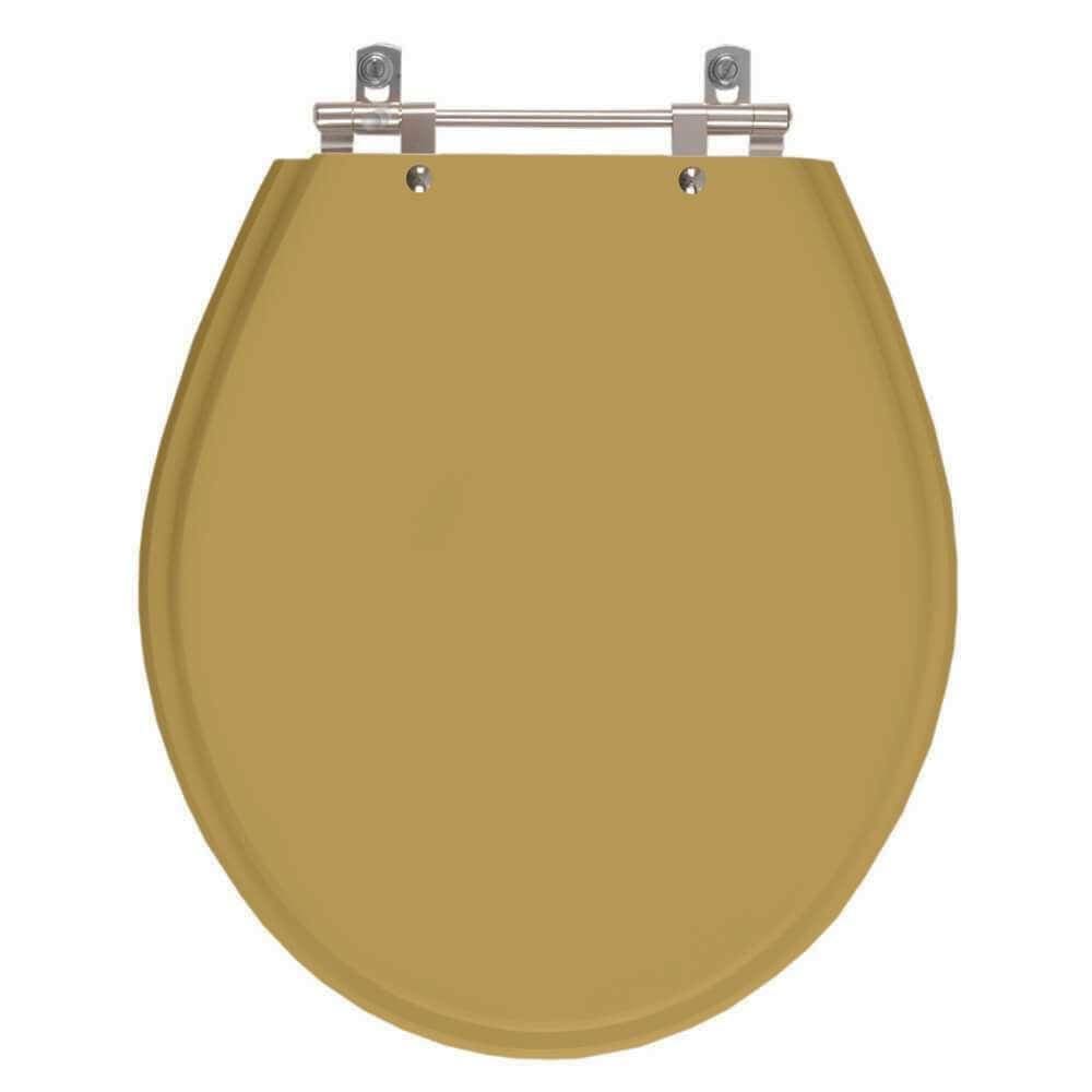 Assento Sanitário Poliester Carina Amendoa para vaso Ideal Standard