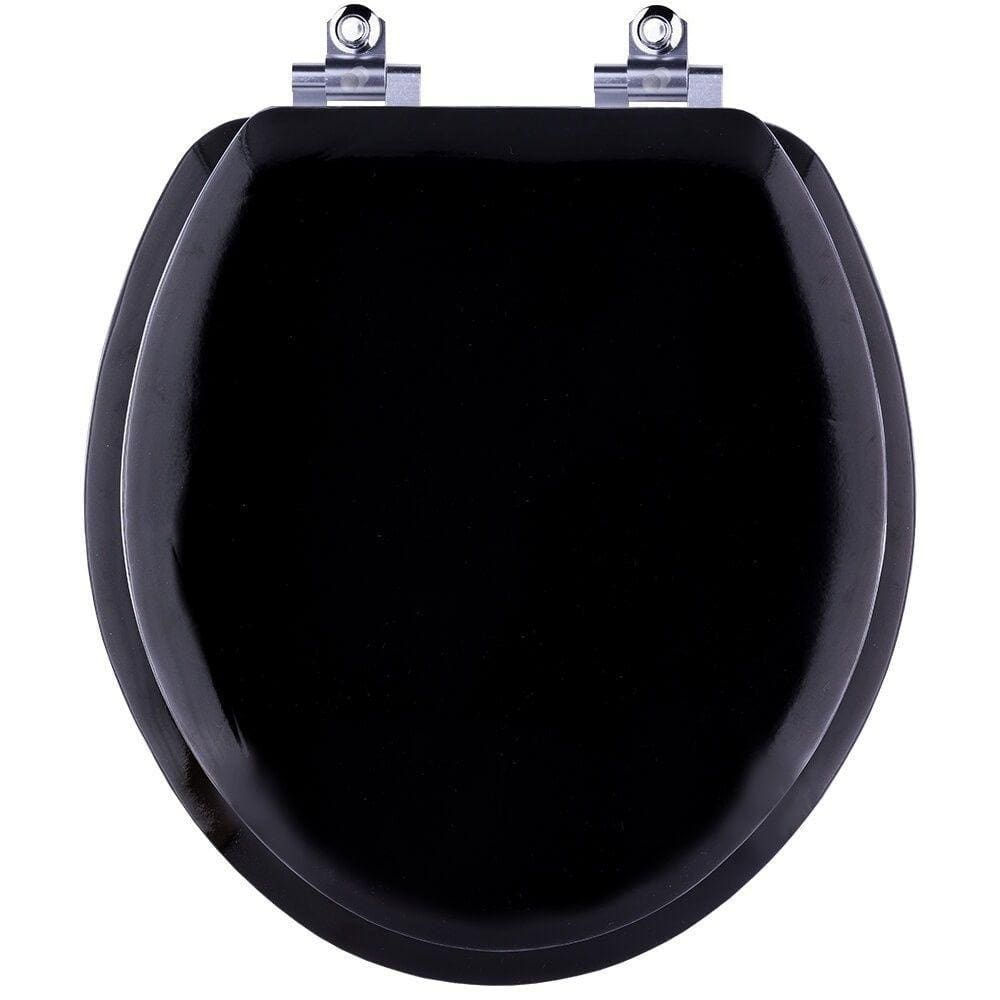 Tampa De Vaso Almofadada Com Amortecedor Oval Preta