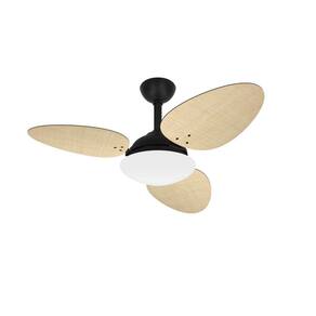 Ventilador Teto Turbo Varanda 3 Pás Palha Trevo Ventax 110V