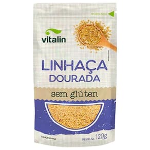 Kit 3X: Linhaça Dourada Sem Glúten Vitalin 120G