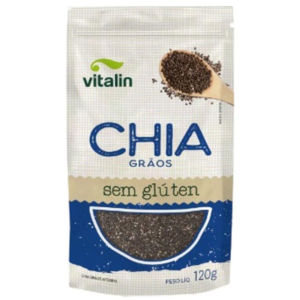 Kit 2X: Chia Em Grãos Sem Glúten Vitalin 120G