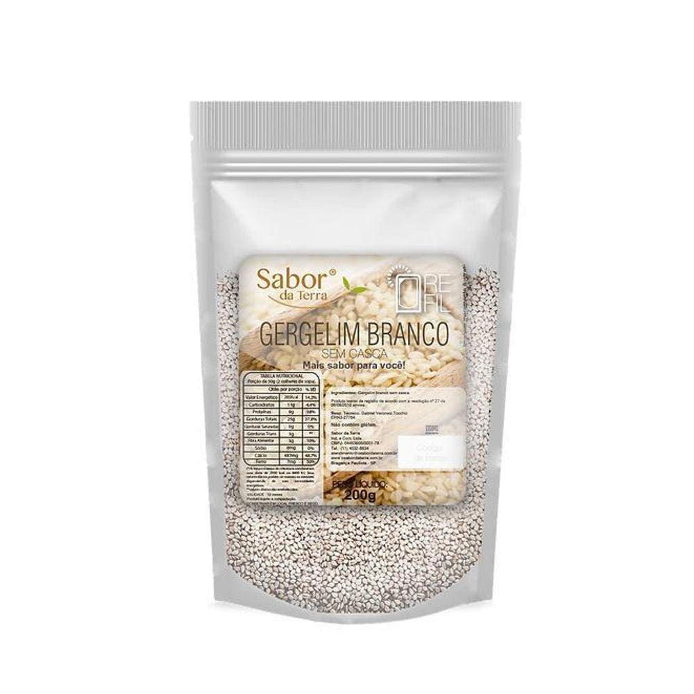 Kit 3X: Gergelim Branco Sem Casca Sabor Da Terra 200G