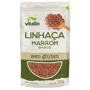 Kit 2X: Linhaça Marrom Sem Glúten Vitalin 120G