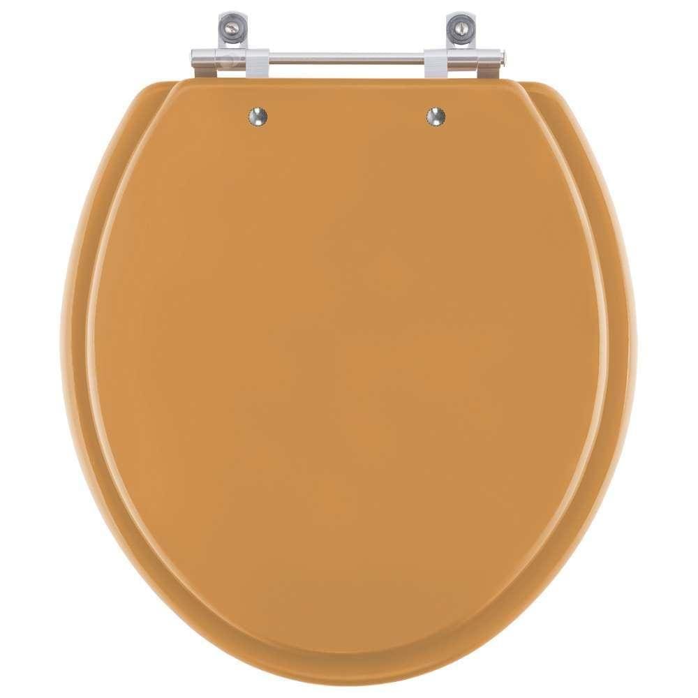 Assento Sanitário Poliester Azalea Amarelo Terra para vaso Celite