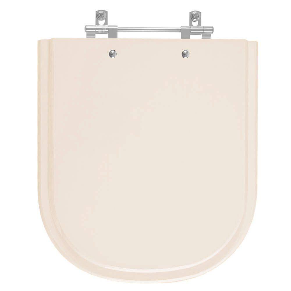 Assento Sanitário Poliester Vogue Plus Amendoa para vaso Deca
